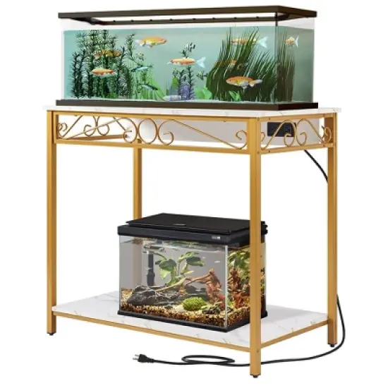 unipaws 40 Gallon Fish Tank Stand with Power Outlets image {6}