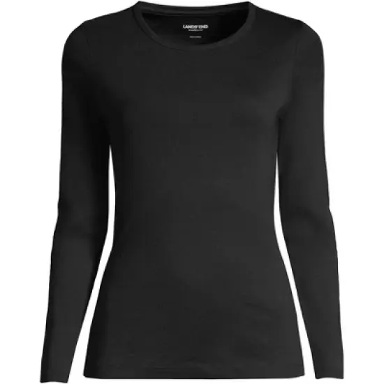 Lands' End Women's Tall All Cotton Long Sleeve Crewneck T-Shirt image {4}
