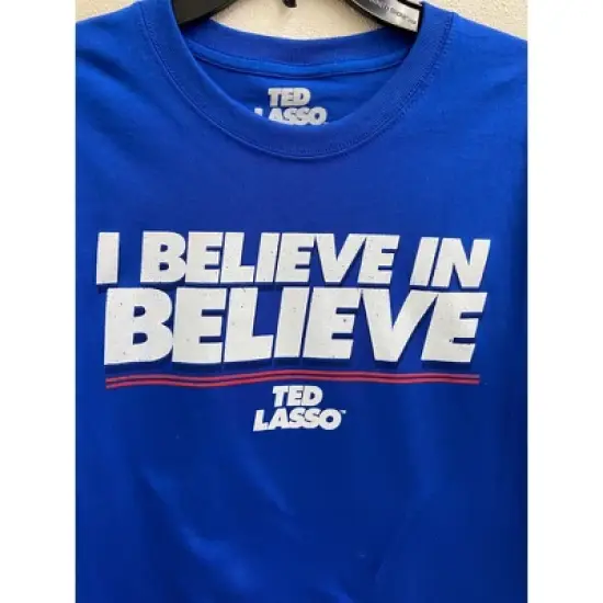 Ted Lasso I Believe in Believe Men's Blue T-Shirt image {1}