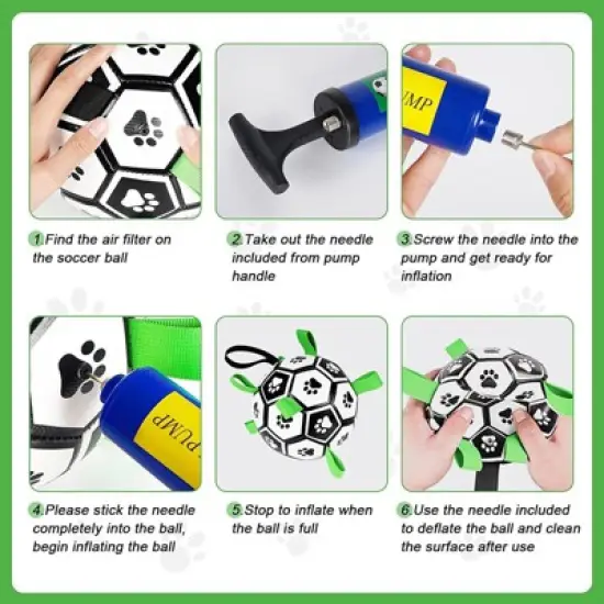 Soccer Design Pet Toy With Straps For Dogs To Chew On. Used For Training, Playing, Teeth Cleaning, And Interactive Retrieval. Suitable for Dogs image {5}