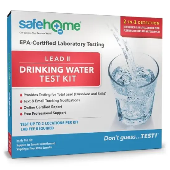Safe Home Lead II In-Lab Water Test Kit: Lead Testing Kit for Household Water, Test to EPA Standards image {3}