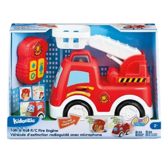 Kidoozie Talk & Roll R/C Fire Engine, Remote Control Toy Vehicle with Lights and Sounds for Toddlers 2 years and older image {3}