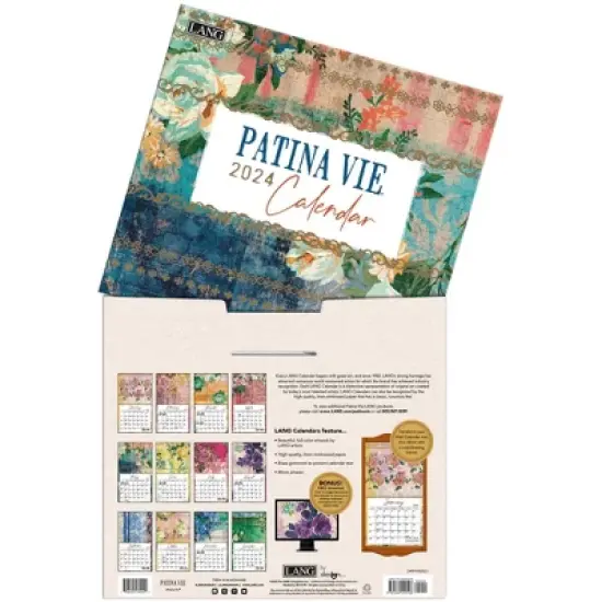 Lang 2024 Wall Calendar 24"x12" Patina Vie image {3}