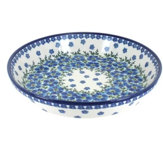 Blue Rose Polish Pottery 879 Zaklady Pie Plate image {10}