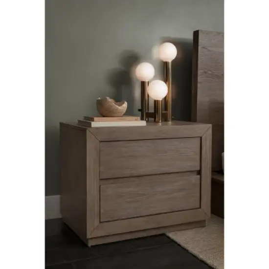 Resto 2 Drawer Nightstand Gray - Abbyson Living image {1}