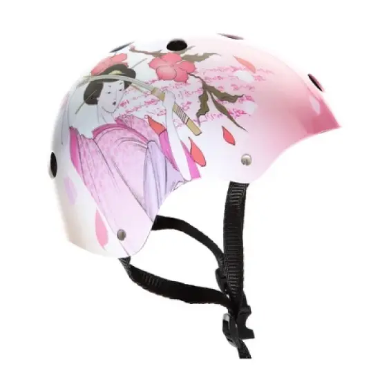 Punisher Skateboards Samurai Geisha Multi-Sport Skateboard Helmet 11-vent Size Medium, Pink image {4}