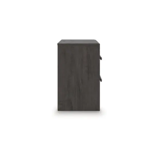 Signature Design by Ashley Prendonea Smooth Gliding 2 Drawer Night Stand, Charcoal image {4}