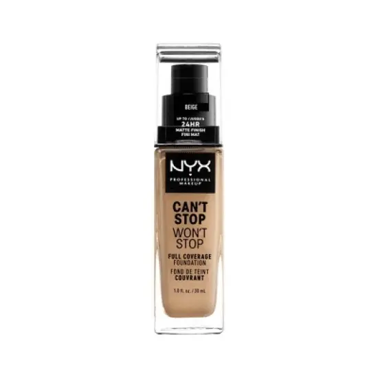 NYX Professional Makeup Can't Stop Won't Stop 24Hr Full Coverage Matte Finish Foundation - 1 fl oz image {16}
