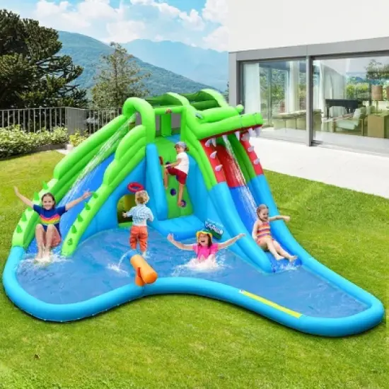 Costway Inflatable Style Water Slide Upgraded Kids Bounce Castle w/780W Blower image {1}