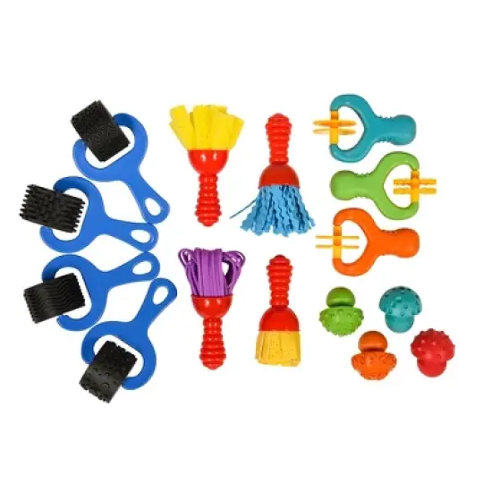 READY 2 LEARN Squish 'N' Roll Paint & Dough Tools, Set of 15 image {5}