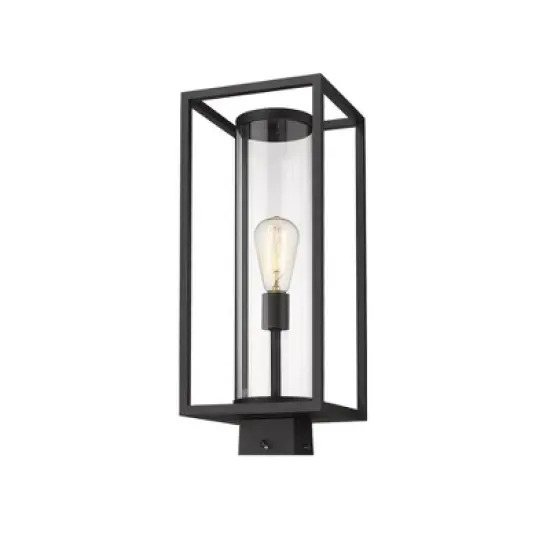 Dunbroch 20.25" Outdoor Post Mount Light - Dimmable Aluminum Lantern, Wet Rated, 1 Bulb image {3}