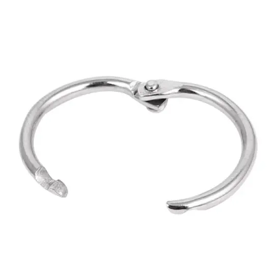 Unique Bargains Metal Book Calendar Loose Leaf Binder Ring Silver Tone 0.8" Inner Dia 20 Pcs image {3}