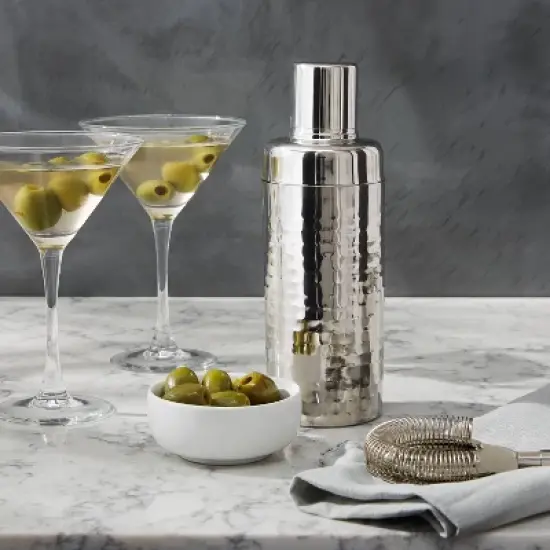 Stainless Steel Hammered Cocktail Shaker - Threshold&trade; image {1}