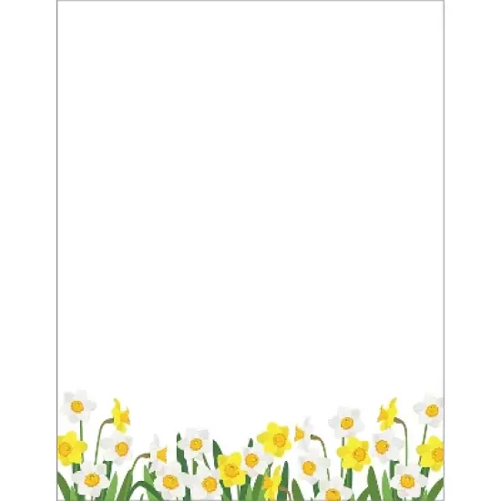Great Papers Daffodil Meadow Delight Everyday Letterhead Multicolored 50 Sheets/Pack (2025005) image {5}