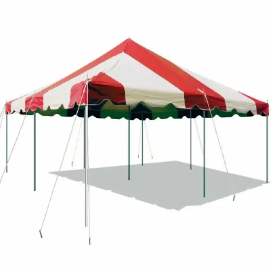 Party Tents Direct Weekender Outdoor Canopy Pole Tent, Red, 20 ft x 20 ft image {5}