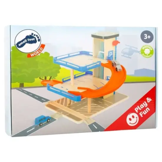 Small Foot Wooden Toys Multi-Level Parking Garage Complete Playset image {3}