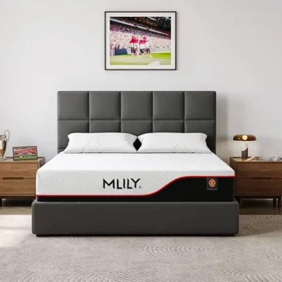Manchester United 12" Charcoal Medium Memory Foam Mattress image {1}