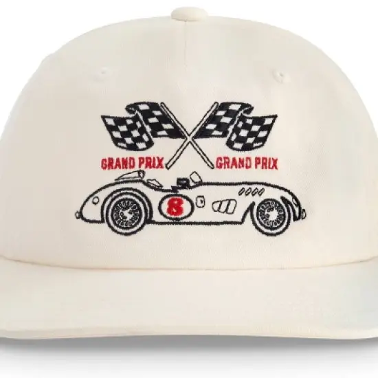 Concept One Women's Racecar Cotton Baseball Hat - White: Adjustable Twill Cap with Hook and Loop Fastener image {4}