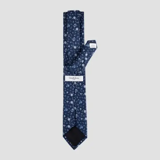Men's Mina Floral Print Tie - Goodfellow & Co&trade; Navy One Size image {1}