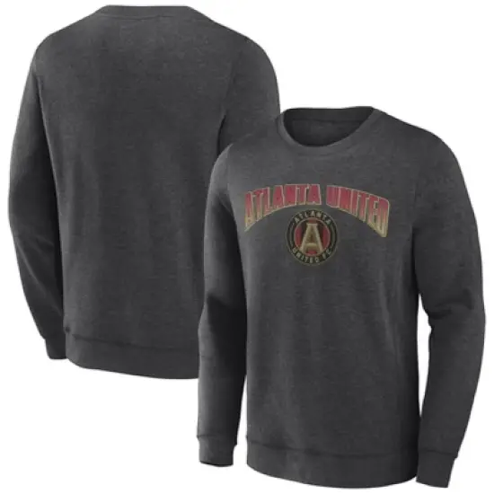 MLS Atlanta United FC Men's Offside Gray Crew Neck Fleece Sweatshirt image {3}