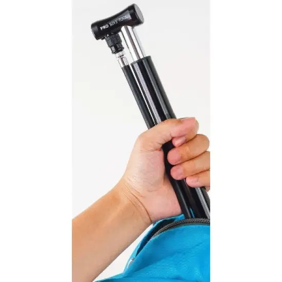 PRO BIKE TOOL Mini Floor Bicycle Pump with Fast Tire Inflation, Black image {1}