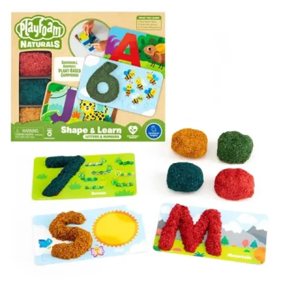 Educational Insights Playfoam Naturals Shape & Learn Letters & Numbers Set: Encourage Creativity with 40 Pieces image {5}