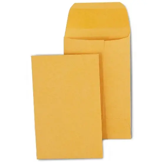 Staples Gummed Currency Envelope 3.5" x 2.25" Manila 250/Box (19726/19301) image {4}