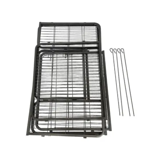 Pet Playpen, Garden Fence with Gate, Dog Fence Playpen with 24" Height Metal Panels, Dog Playpen for Small/Medium Dogs, Puppy Cat Exercise Fencing image {7}