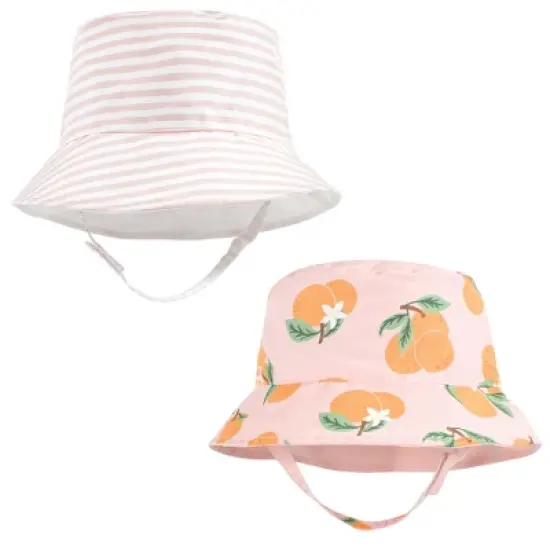 Hudson Baby Infant Girl Sun Protection Hat, Oranges Stripe image {8}