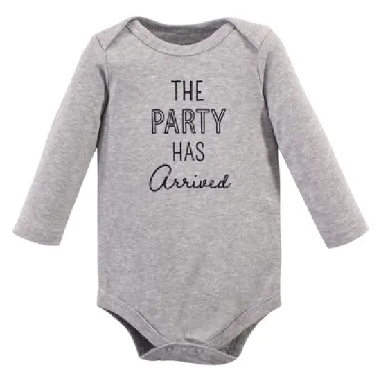 Hudson Baby Infant Boy Cotton Long-Sleeve Bodysuits, Pizza image {4}