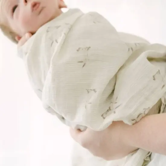 Crane Baby Organic Muslin Swaddle Blanket image {4}
