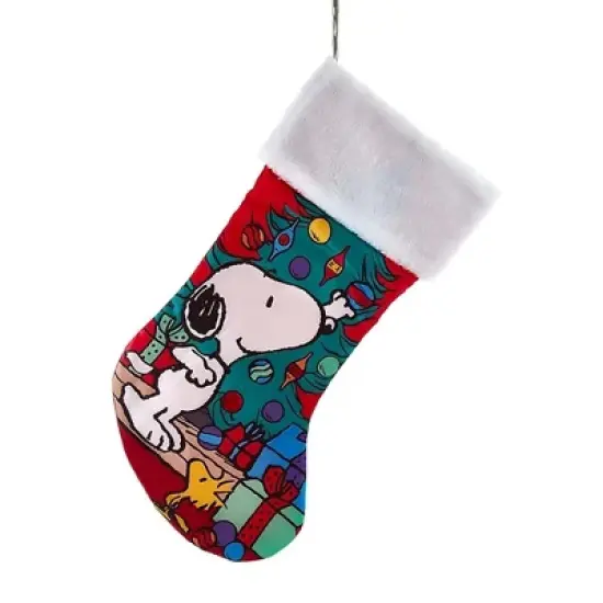 Kurt Adler Snoopy Christmas Tree Stocking, 19in image {1}