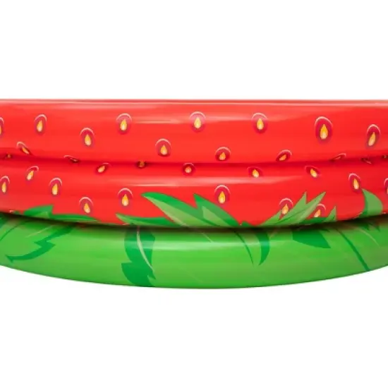 Bestway H2OGO! Sweet Strawberry Pool - 66" x H15 - Inflatable 3-Ring Play Pool, Kids,103 Gallon, Ages 2+ image {6}