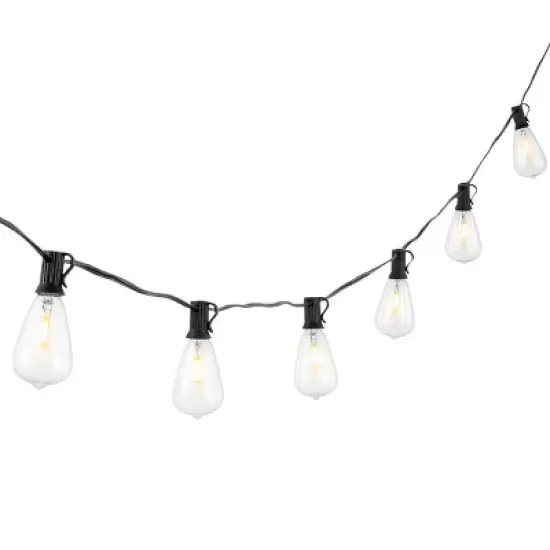 Dorcia LED Outdoor String Lights - 120" - 10 Light - PLT4043 - Black - Safavieh image {3}