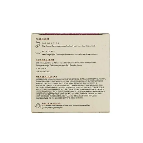 Honest Beauty Cr&egrave;me Cheek + Lip Color with Multi-Fruit Extract - 0.1oz image {5}