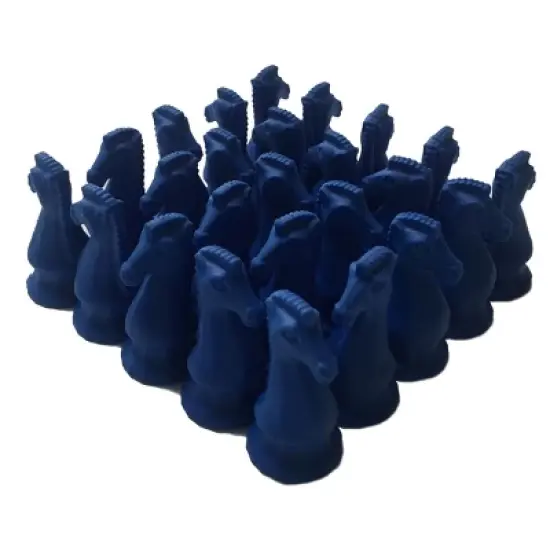 WE Games Chess Blue Knight Erasers (Pack of 25) image {1}