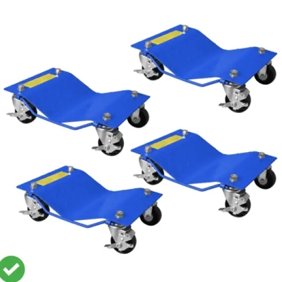 Heavy Duty Car Dollies Set (2/4-Pack, 3000/6000LBS Capacity) Wheel Dolly for Moving Vehicles Trucks  Motorcycles Trailers & Disabled Cars image {7}