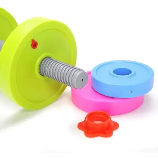 Insten Adjustable Dumbbell Toy Set - Fill with Beach Sand or Water, Fitness & Gym Workout Exercise Equipments for Kids image {4}