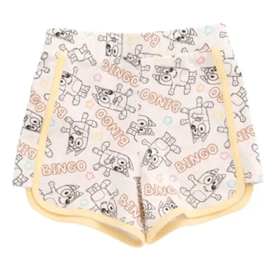 Bluey Bingo Girls Cosplay Tank Top and Active Retro Dolphin French Terry Shorts Toddler to Little Kid image {3}