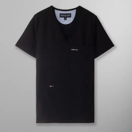 Members Only Women's Scrub Top With Double Chest And Pouch Pocket image {5}