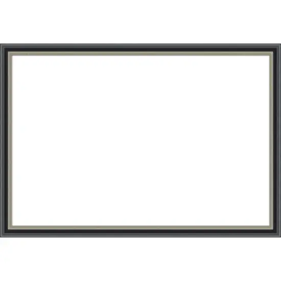 Amanti Art Theo Black Silver Framed Dry Erase Magnetic Board image {16}