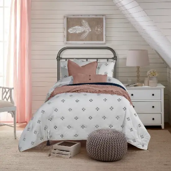 Twin Kirkland Metal Headboard with Frame Aged Pewter - Hillsdale Furniture image {1}