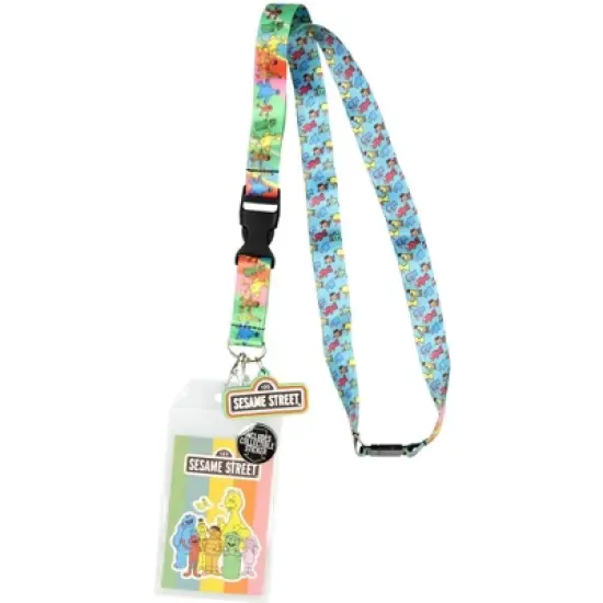 Sesame Street Lanyard ID Badge Holder with Rubber Charm and Collectible Sticker image {4}