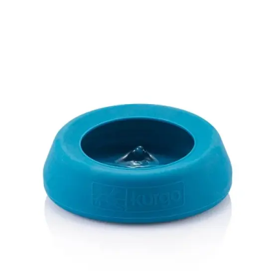 Kurgo 24oz Splash Free Wander Dog Bowl - Costal Blue image {7}