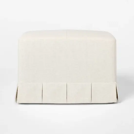 Box Pleat Upholstered Ottoman - Threshold&trade; designed with Studio McGee image {2}