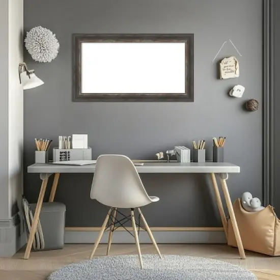 Amanti Art Bark Rustic Char Narrow Framed Dry Erase Magnetic Board image {8}