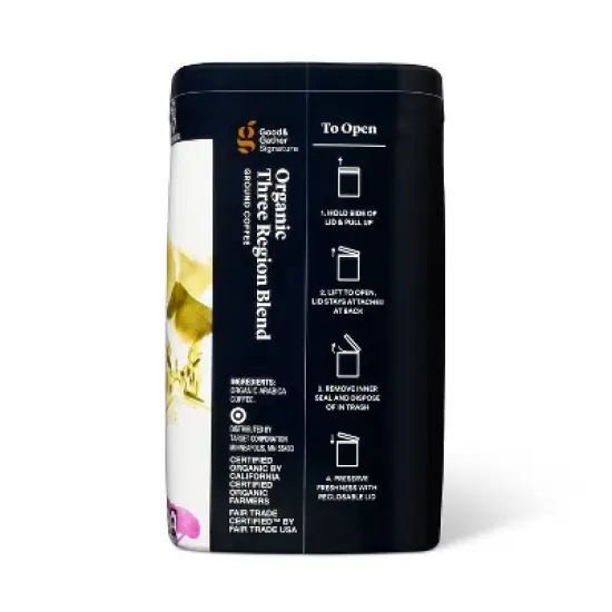 Signature Coffee Organic Three Region Blend Medium Roast Ground Coffee - 12oz - Good & Gather&trade; image {2}