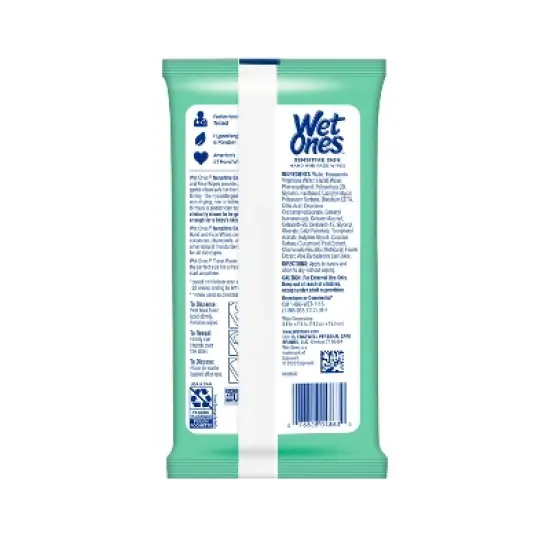 Wet Ones Sensitive Skin Hand Wipes Travel Pack - Fragrance Free - 20ct image {1}