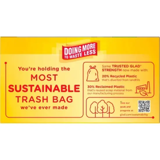 Glad ForceFlex MaxStrength Recovered Plastic Trash Bag - 13 Gallon/45ct image {7}