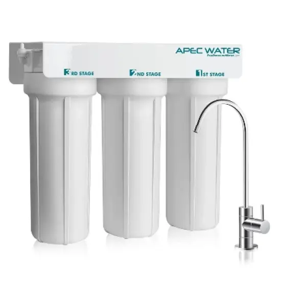 APEC Water Systems Undersink Water Filtration System -WFS-1000: BPA-Free, Easy Install, Filters Chlorine & Odors image {3}